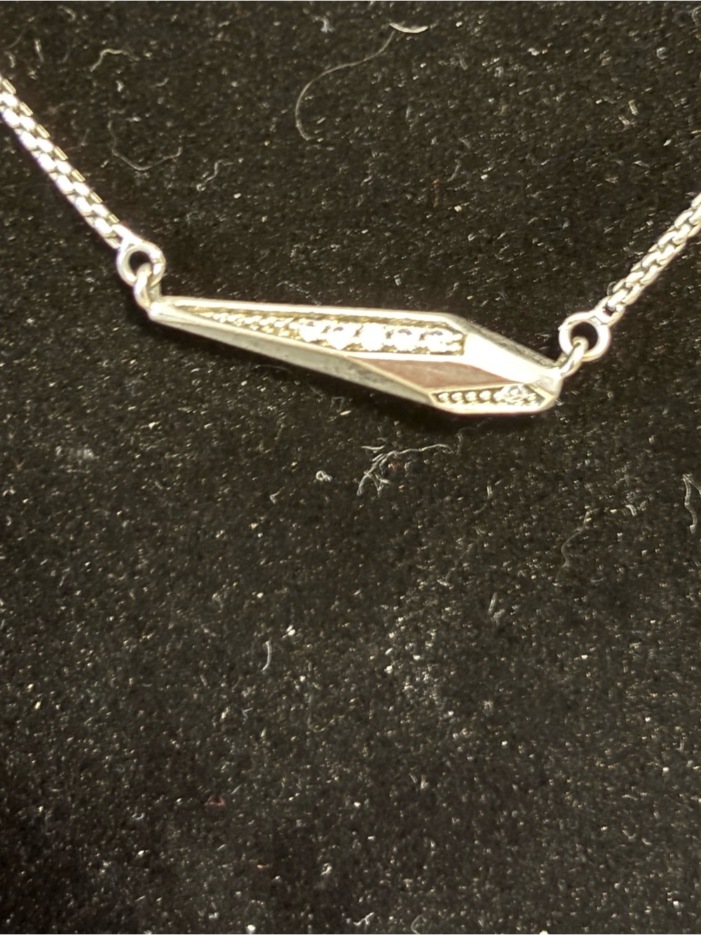 Kendra Scott Silver Geometric Bar Necklace